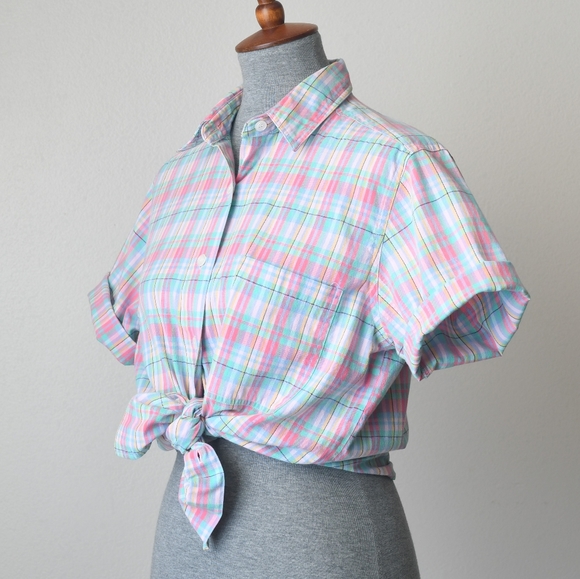 Vintage Koret Plaid Prep Button Down Shirt - Picture 2 of 9